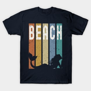 Retro Mermaid Beach T-Shirt